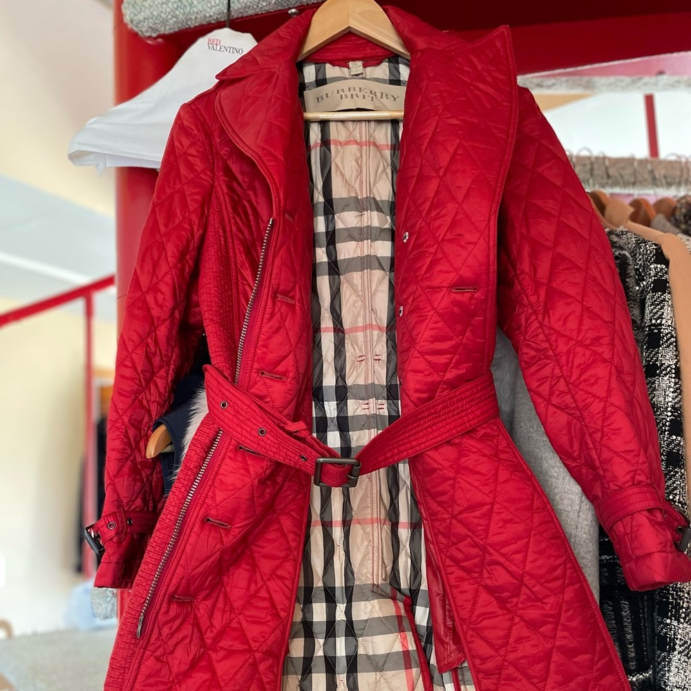 Burberry quilted trench coat with belt - Picture 14 of 16